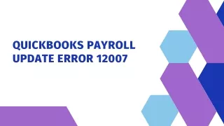 Quickbooks Payroll Update Error 12007