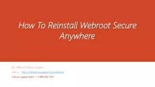 How To Reinstall Webroot Secure Anywhere