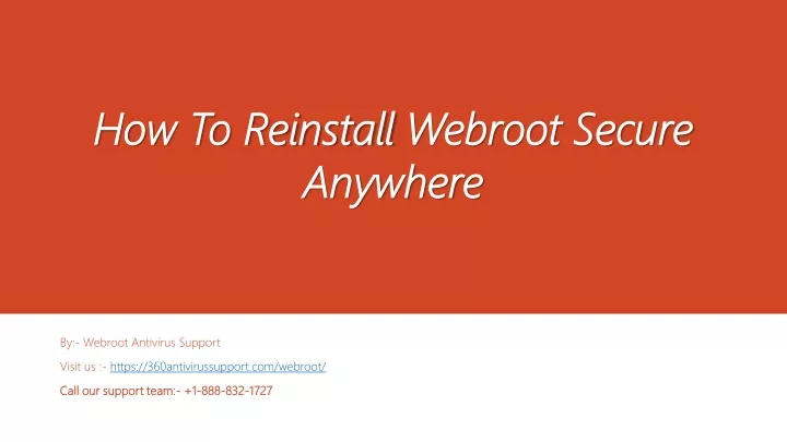 how to reinstall webroot secure anywhere