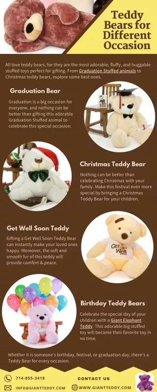 teddy bears for different occasion