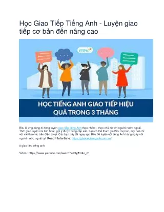 h c giao ti p ti ng anh luy n giao