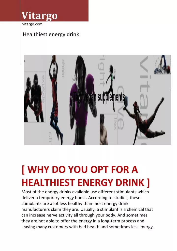 vitargo vitargo com healthiest energy drink