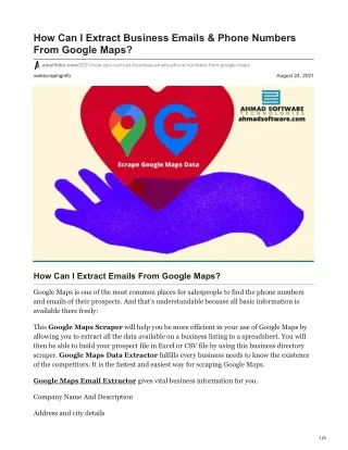 how can i extract business emails phone numbers