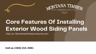 core features of installing exterior wood siding