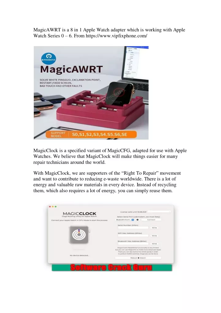 magicawrt is a 8 in 1 apple watch adapter which