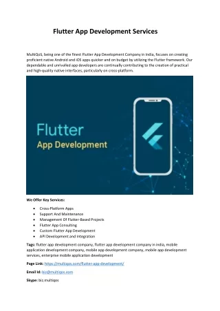 flutter app development services