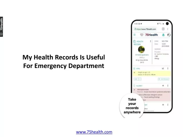 my health records is useful for emergency