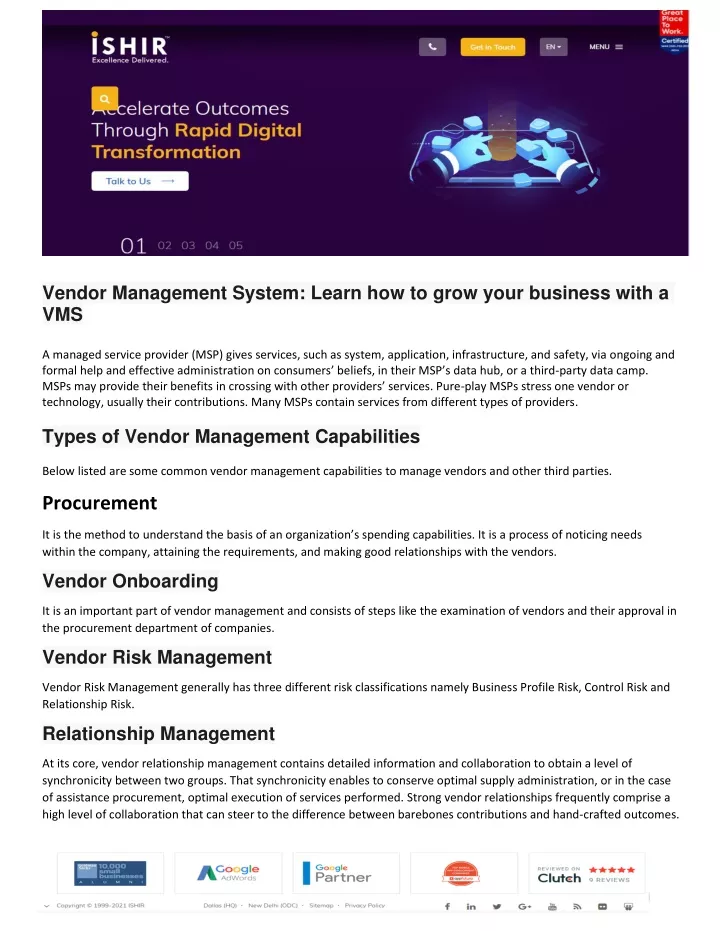 vendor management system learn how to grow your