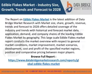 edible flakes market industry size growth trends