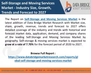 self storage and moving services market industry