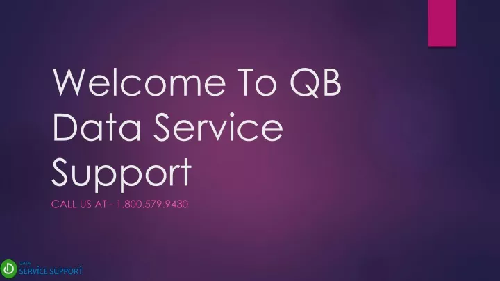 welcome to qb data service support