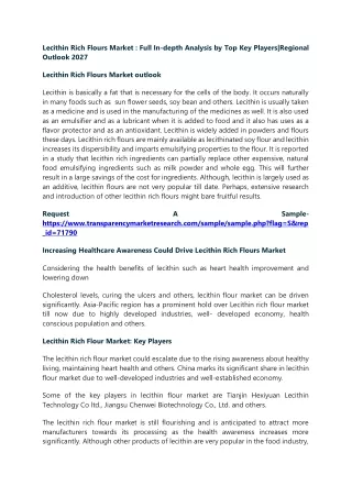 lecithin rich flours market full in depth
