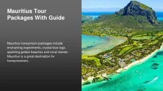 Mauritius Tour Packages With Guide