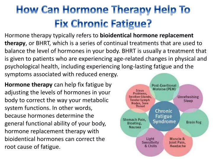 how can hormone therapy help to fix chronic