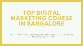 Digital Marketing Courses in Bangalore