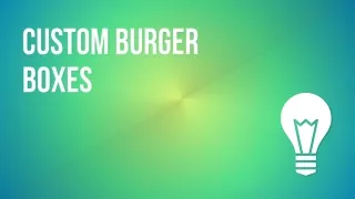Custom Burger Boxes With Logo