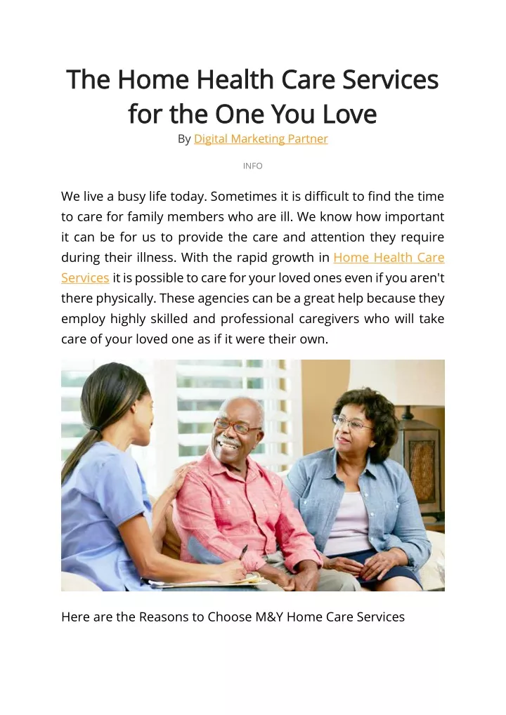 the home health care services the home health