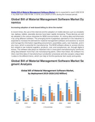 global bill of material management software