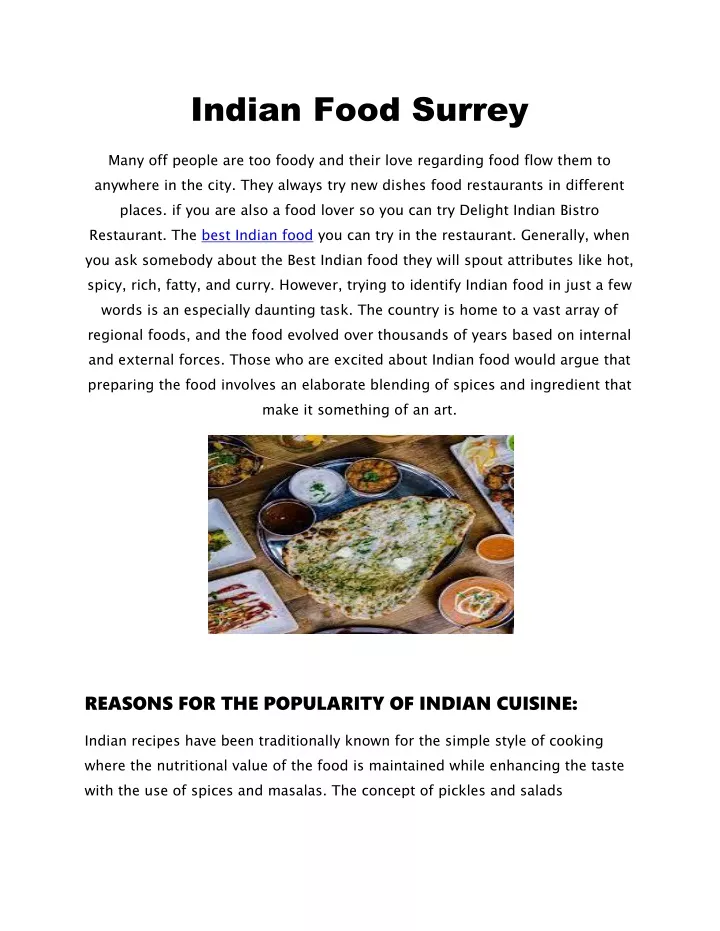 indian food surrey
