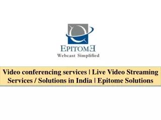video conferencing services live video streaming