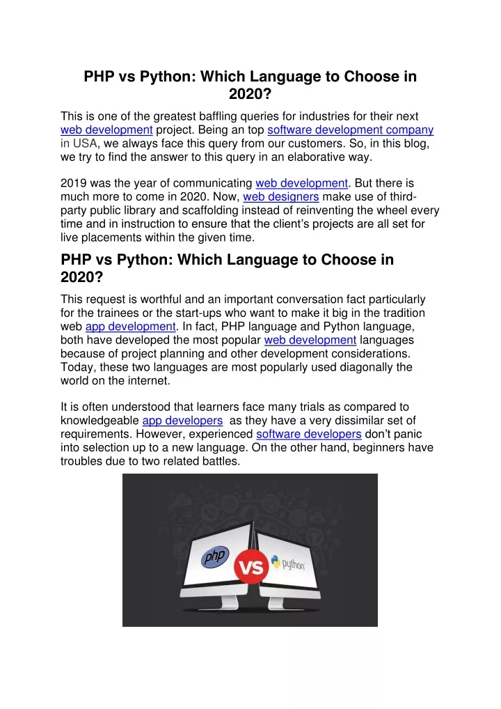 php vs python which language to choose in 2020