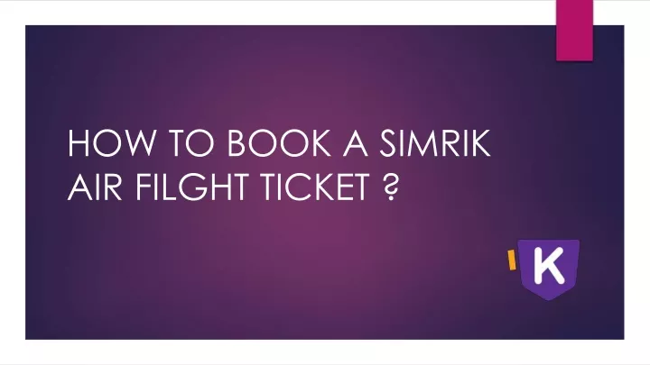 how to book a simrik air filght ticket