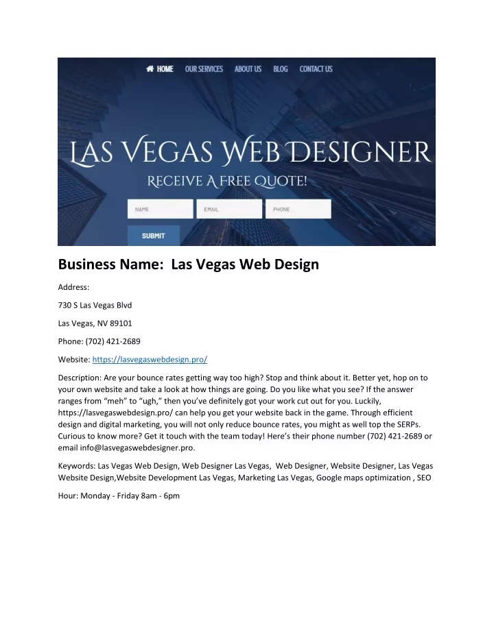 business name las vegas web design