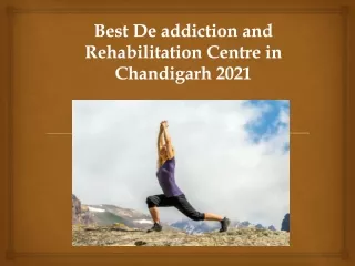Best De addiction and Rehabilitation Centre in Chandigarh