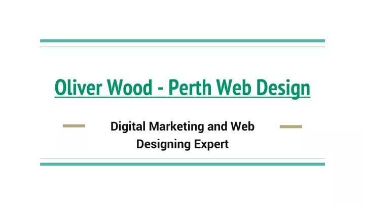 oliver wood perth web design