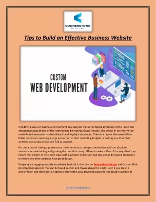 tips to build an effective business website