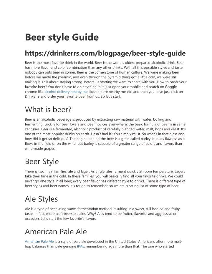 beer style guide