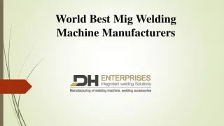 World Best Mig Welding Machine Manufacturers