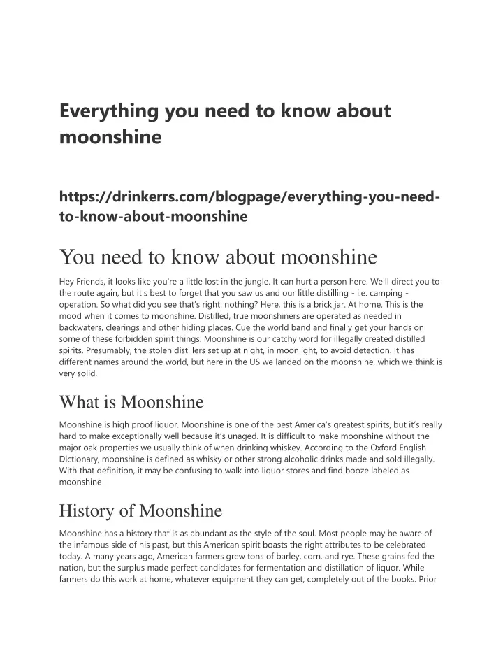 everything you need to know about moonshine