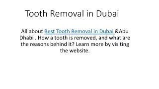 tooth removal in dubai