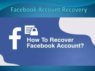 facebook account recovery