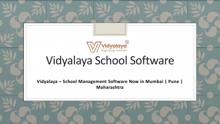 vidyalaya school software