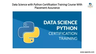 Data Science with Python Certification Training Course With