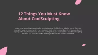 12 Things You Must Know About CoolSculpting.pptx