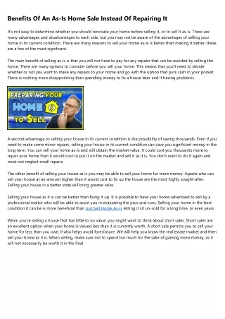 Worst Sell House As Is For Cash Mistakes Could’ve Been Prevented