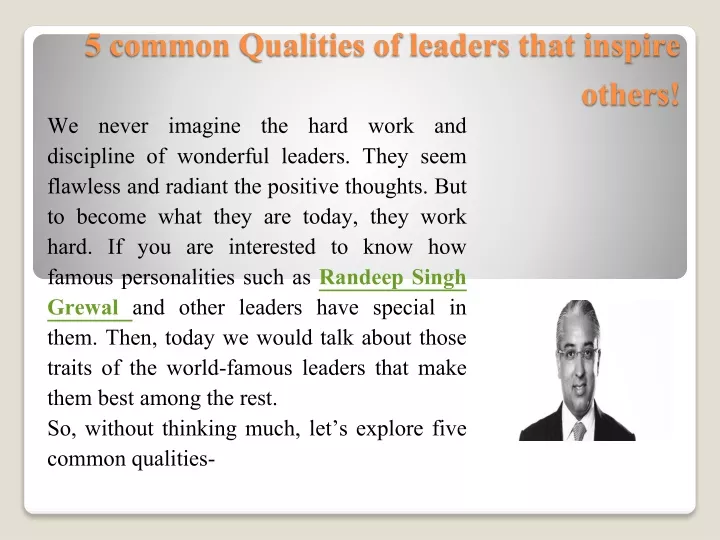 5 common qualities of leaders that inspire others