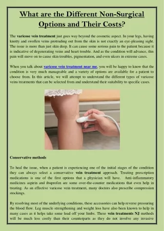 what are the different non surgical options