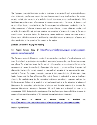 the european genomics biomarker market