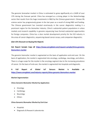 the genomic biomarker market in china