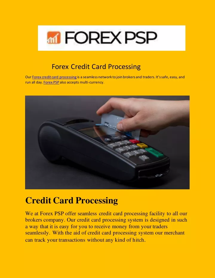 forex credit card processing
