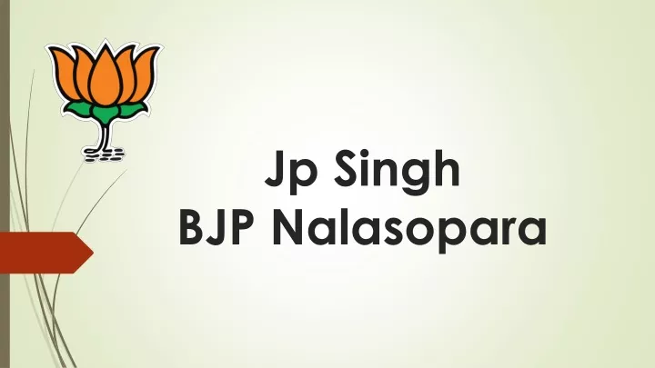 jp s ingh bjp n alasopara