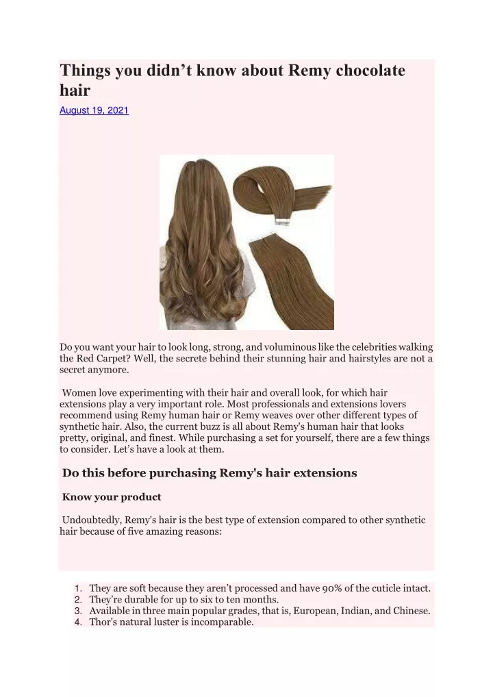 things you didn t know about remy chocolate hair