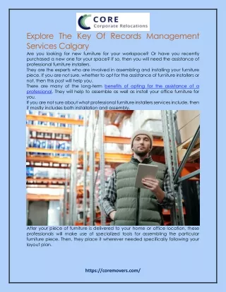 Explore The Key Of Records Management Services Calgary