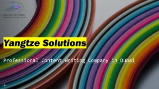 Content Writing Service from Yangtze Solutions