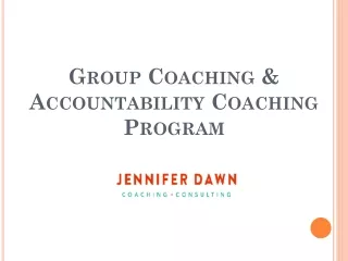 Group Coaching & Accountability Coaching Program