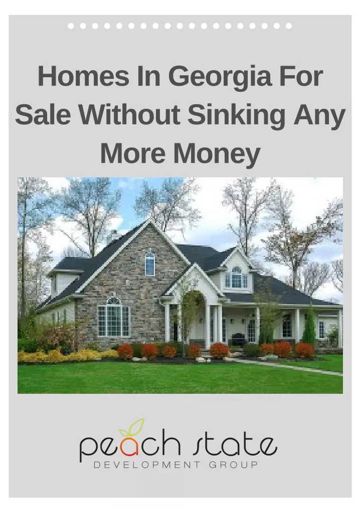 homes in georgia for sale without sinking